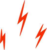 a white background with red lightning bolts