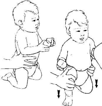 a drawing of two babies sitting on the floor