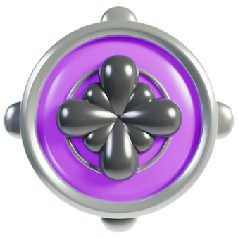 an image of a purple and silver flower
