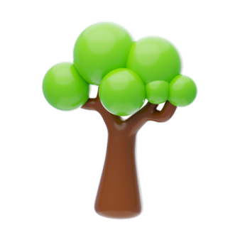 a green tree on a white background