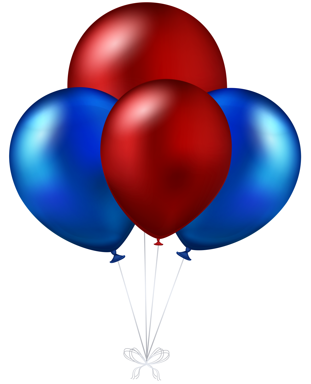 red, white and blue balloons