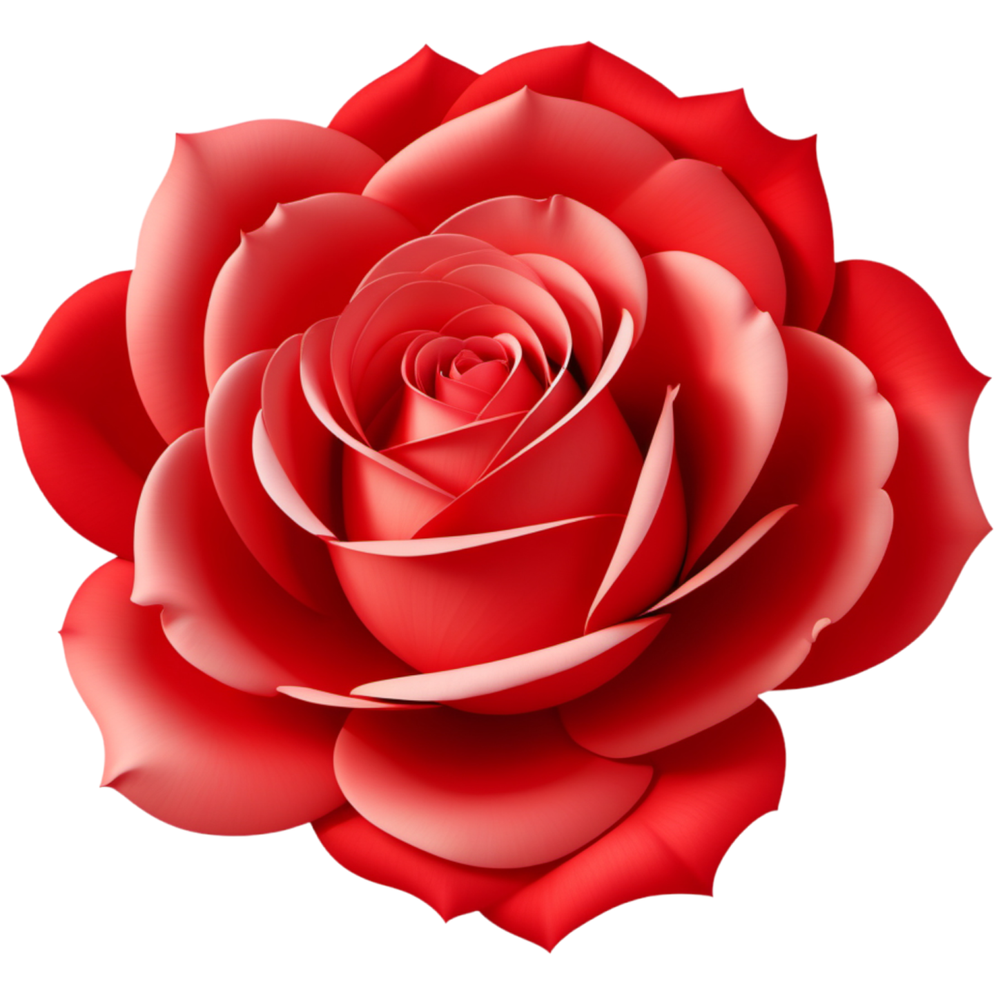 a red rose on a white background
