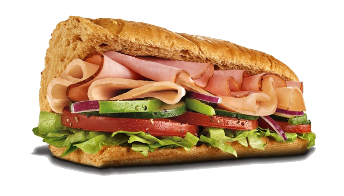 a sandwich with meat and vegetables on it