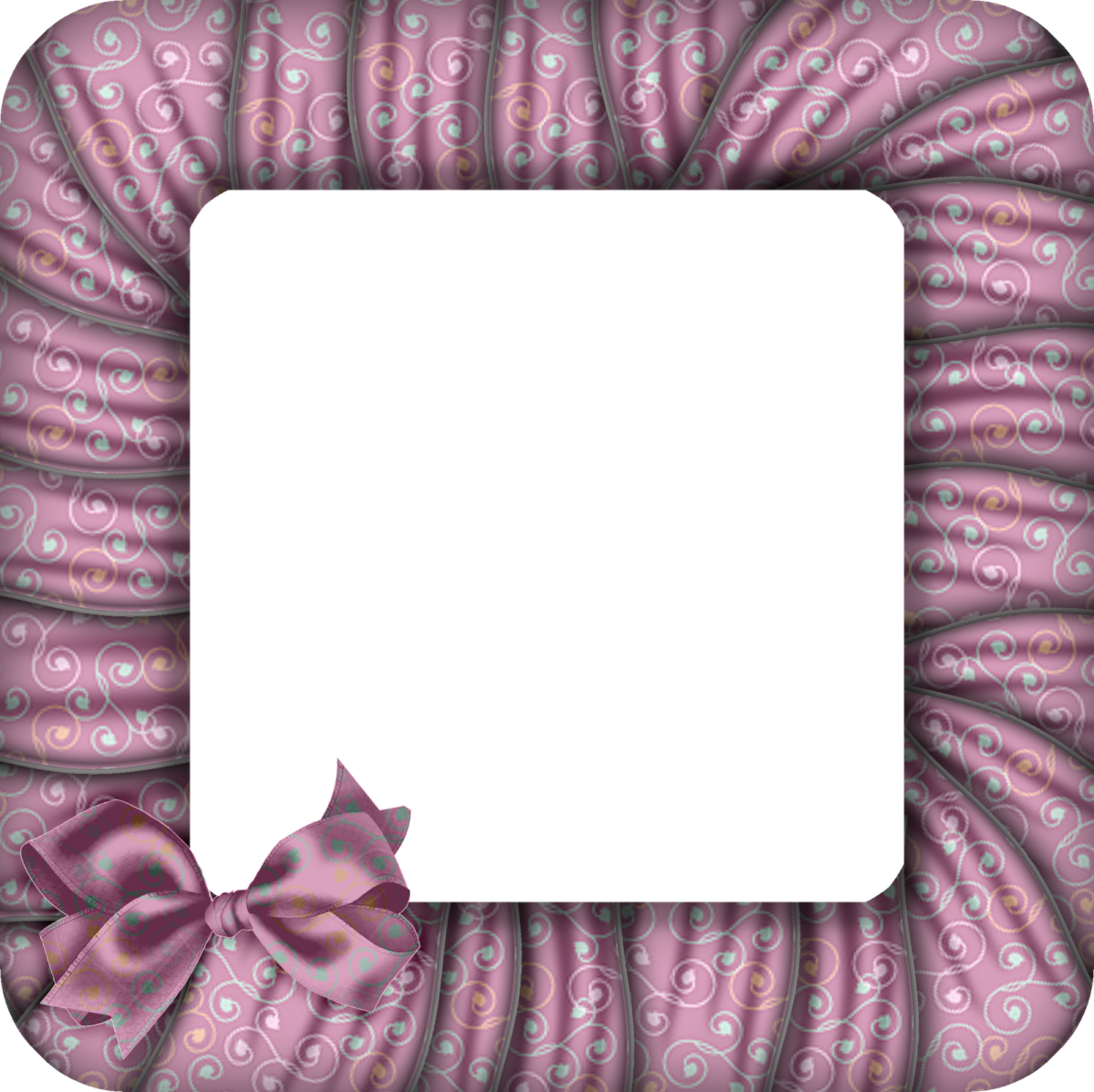 a pink pillow with a bow on it