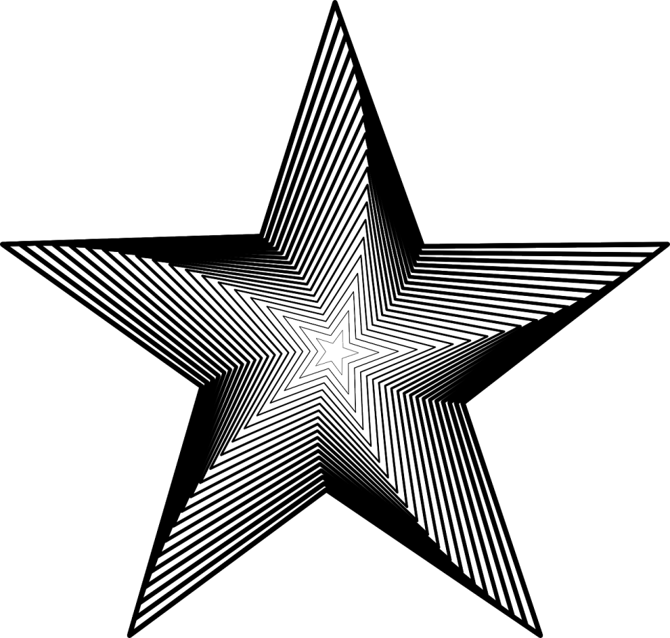 a black and white image of a star