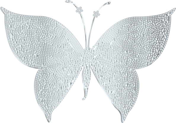 a white metal butterfly wall sculpture