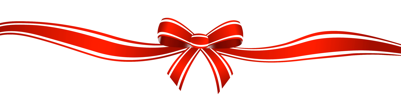a red ribbon with a bow on it