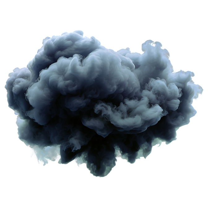a black cloud of smoke on a white background