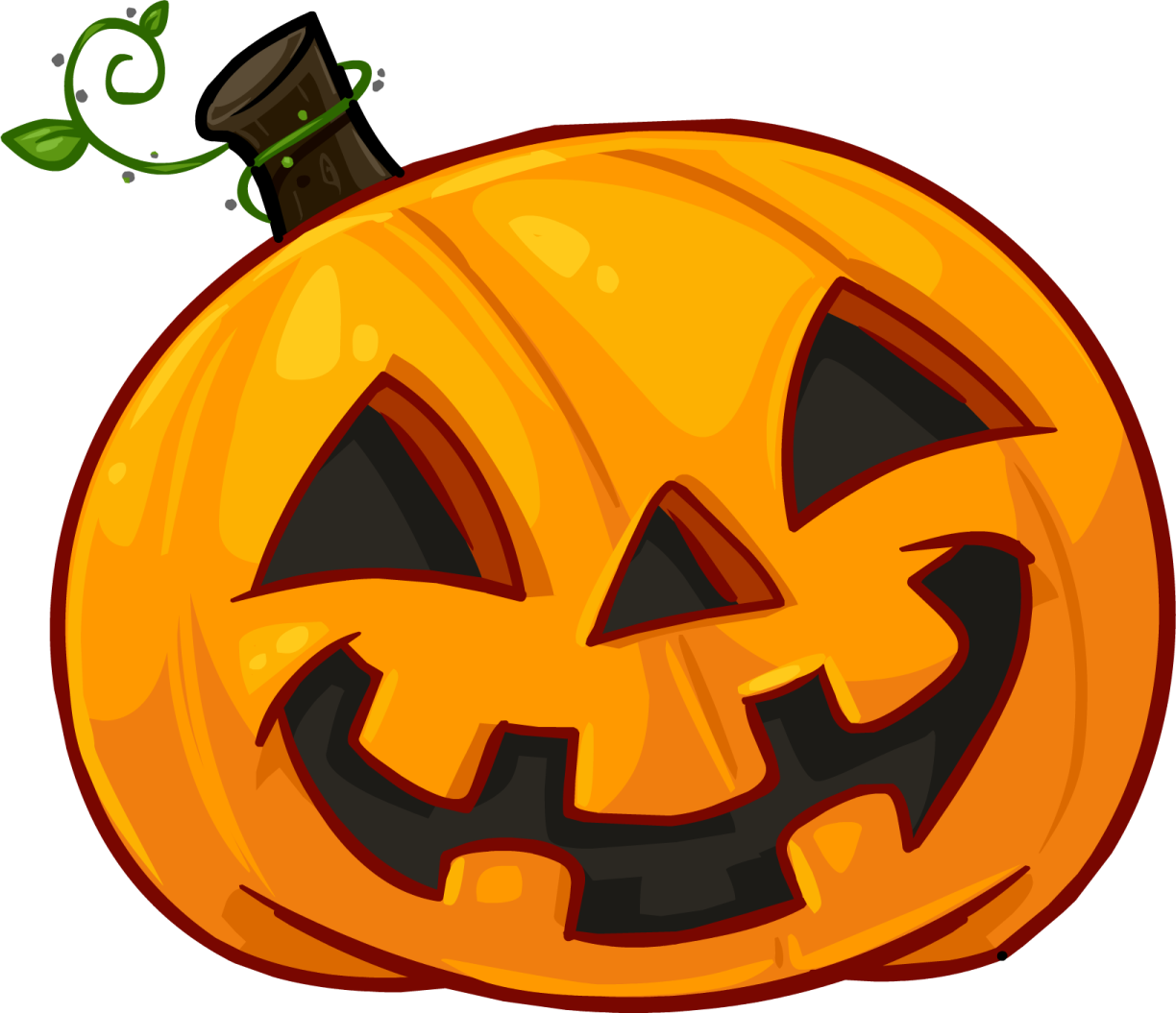 a halloween pumpkin with a witch hat on top