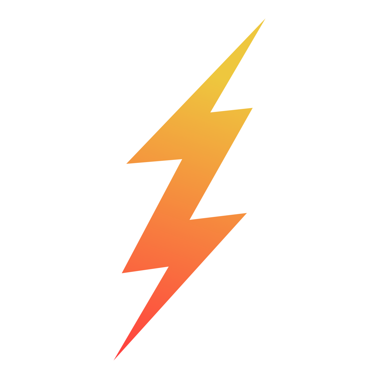 a yellow and red lightning bolt icon