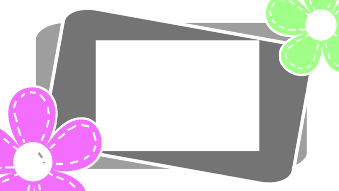a picture frame with flowers on it