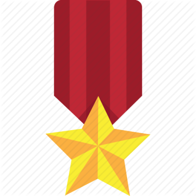 a medal with a star on it