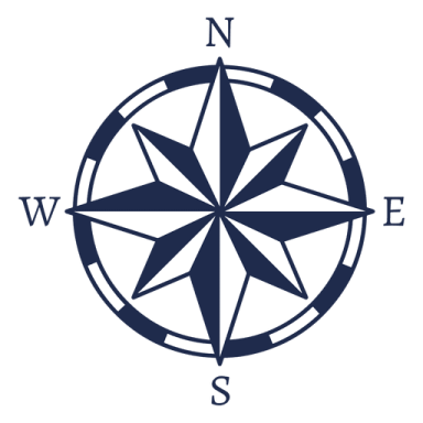 a compass on a white background