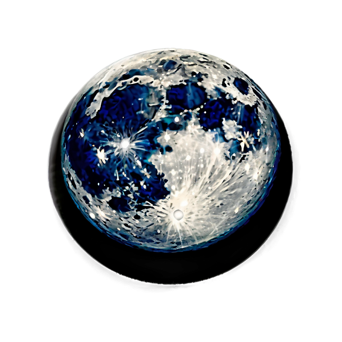 an image of the moon in a glass ball