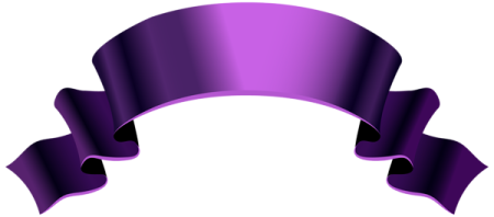 a purple ribbon on a white background