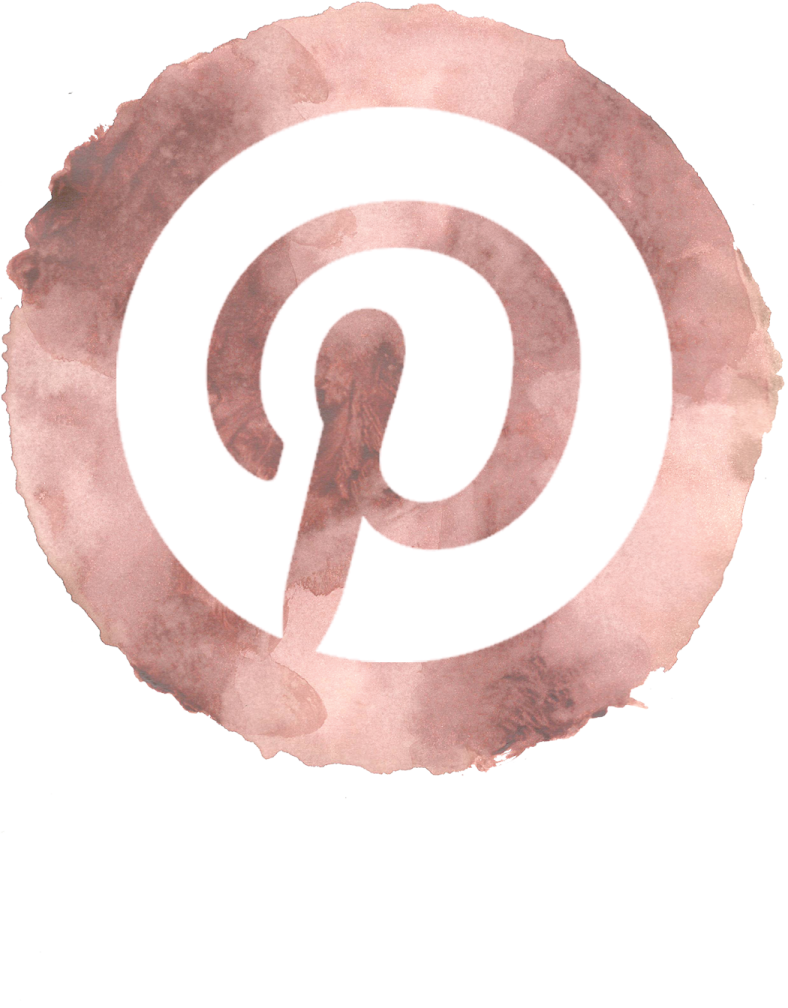 a pink watercolor pin on a white background