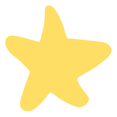 a yellow star on a white background
