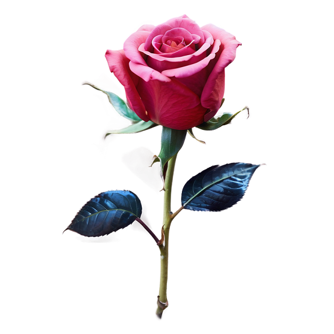a single pink rose on a white background