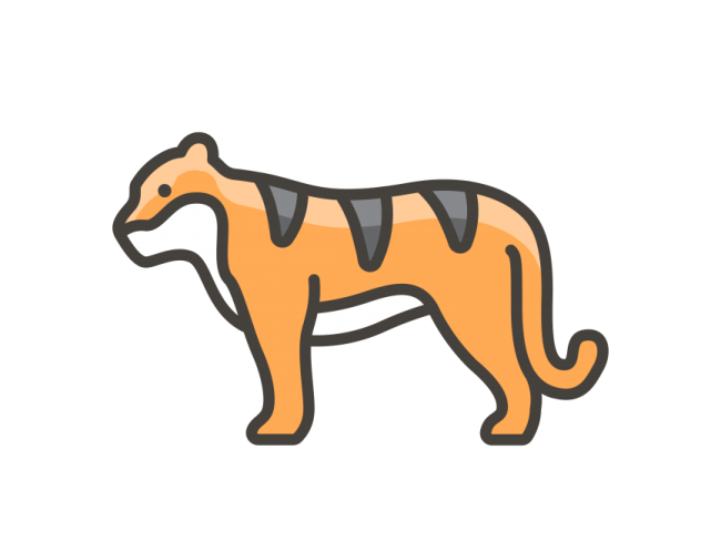 an orange and black dog with a white background