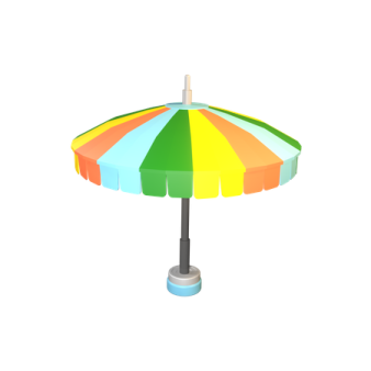 a colorful umbrella on a white background