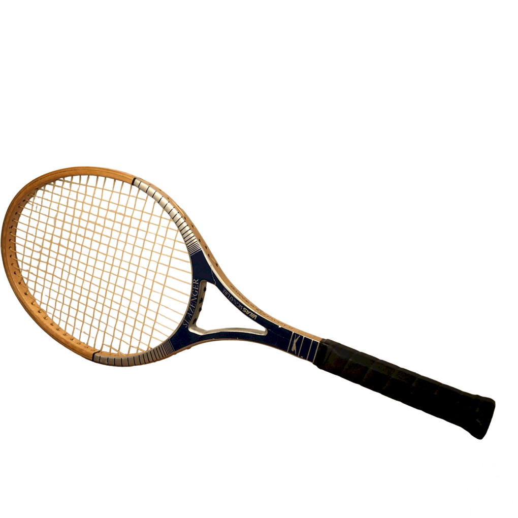 a tennis racket on a white background