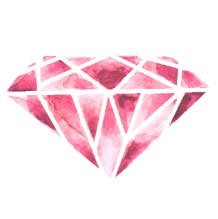a pink diamond on a white background