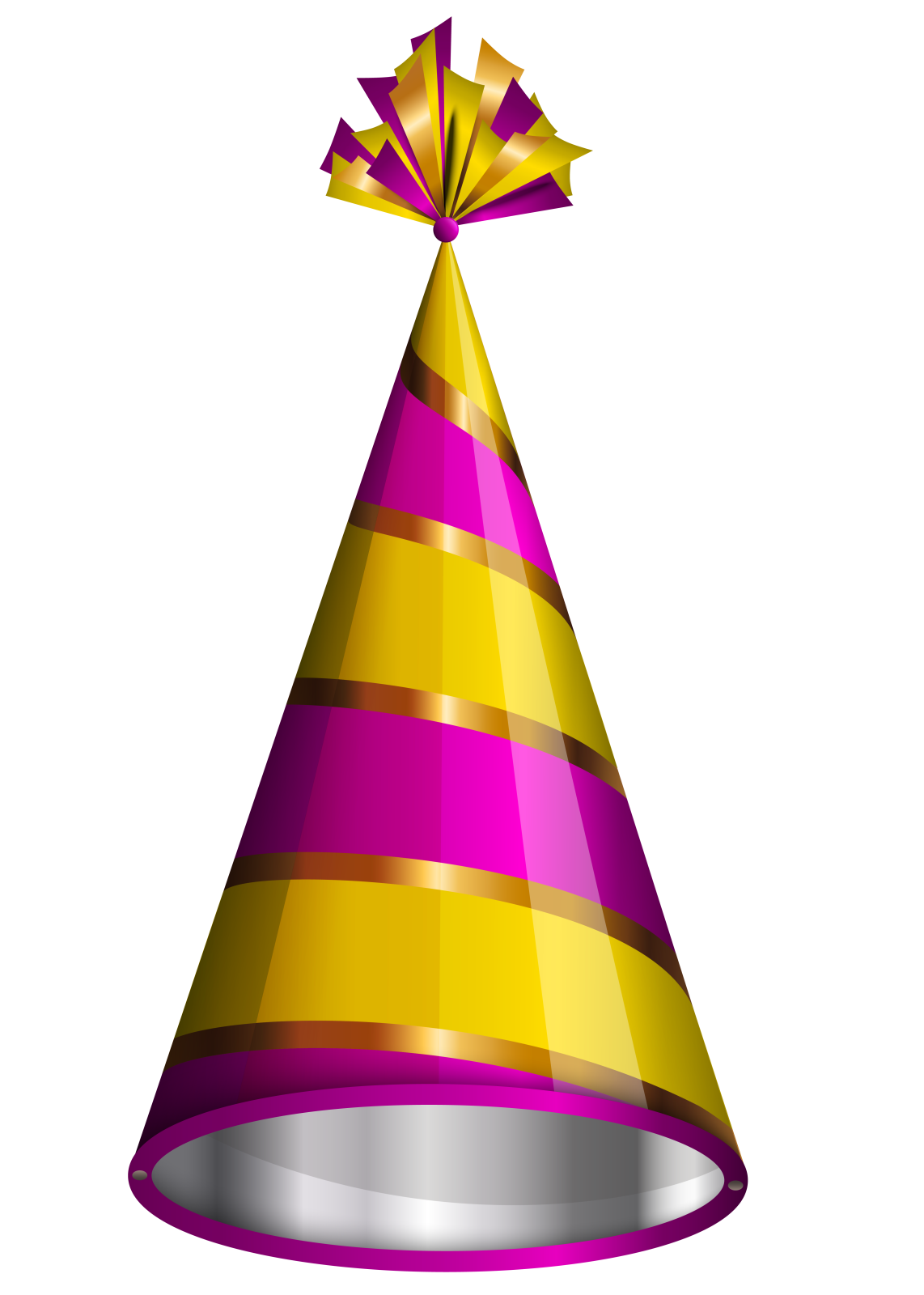 a party hat with a star on top