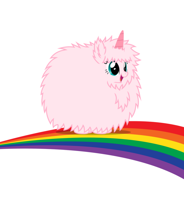 a white cat sitting on top of a rainbow