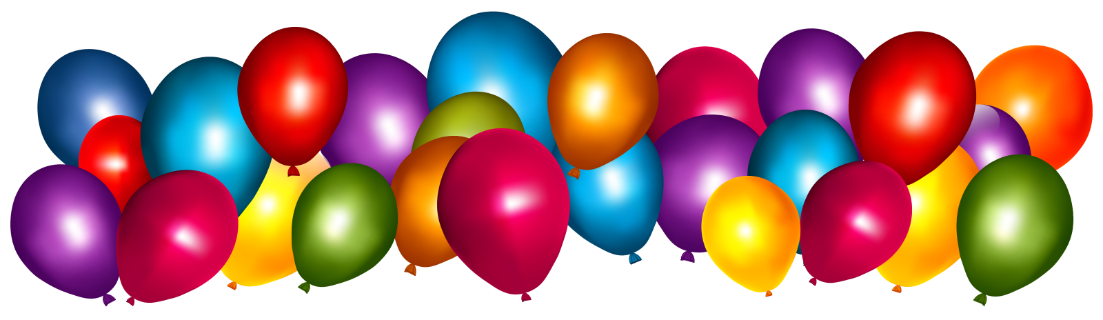 a bunch of balloons on a white background