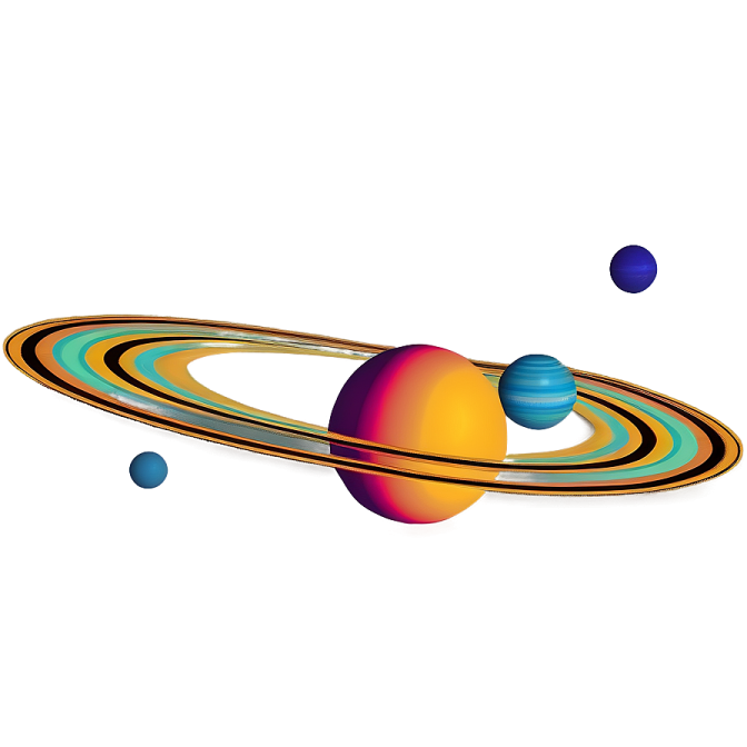 an image of the planets and their satellites