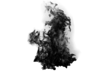 black smoke on a white background