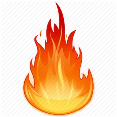a burning fire icon