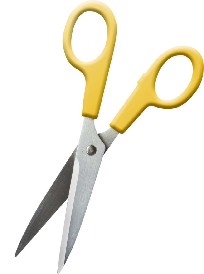 a pair of scissors on a white background