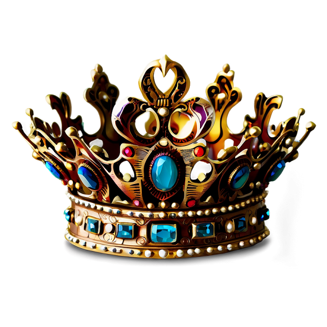 a gold crown with colorful jewels on it