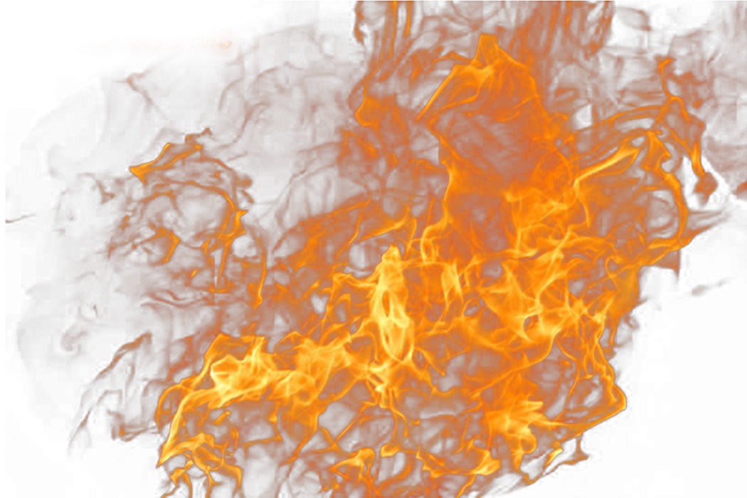 fire flames on a white background