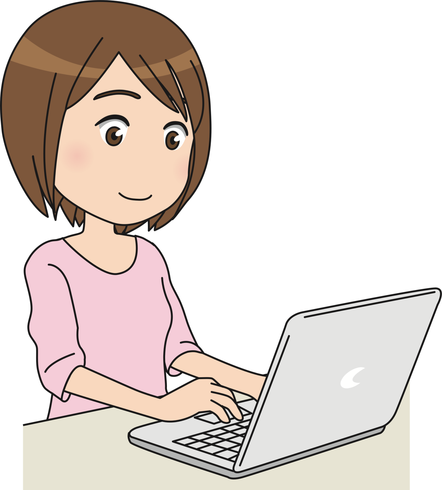 a woman working on her laptop