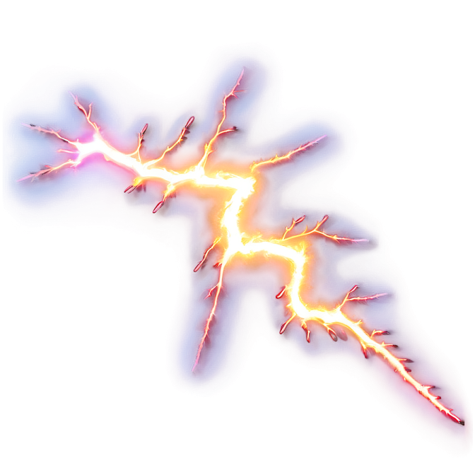 a pair of lightning bolts
