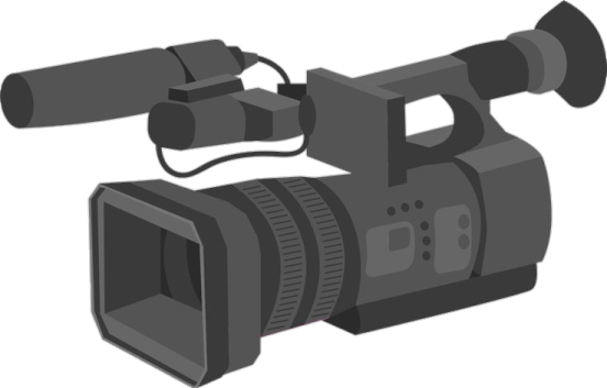 a video camera on a white background