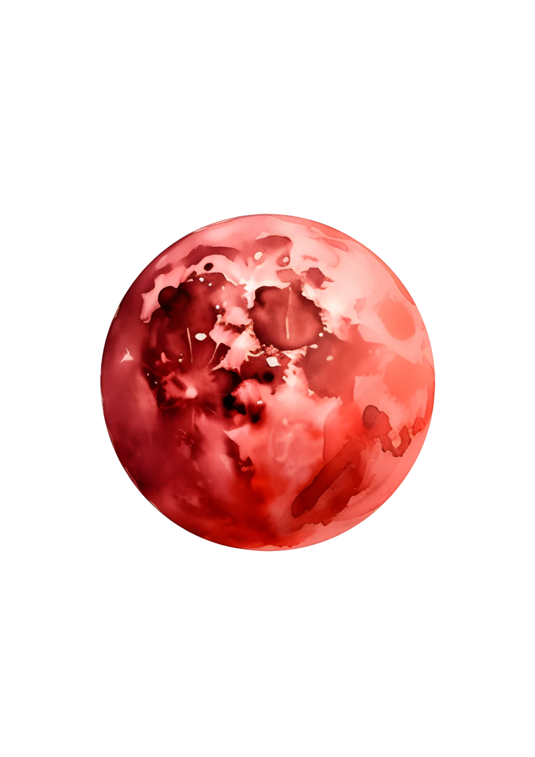 a watercolor painting of the moon