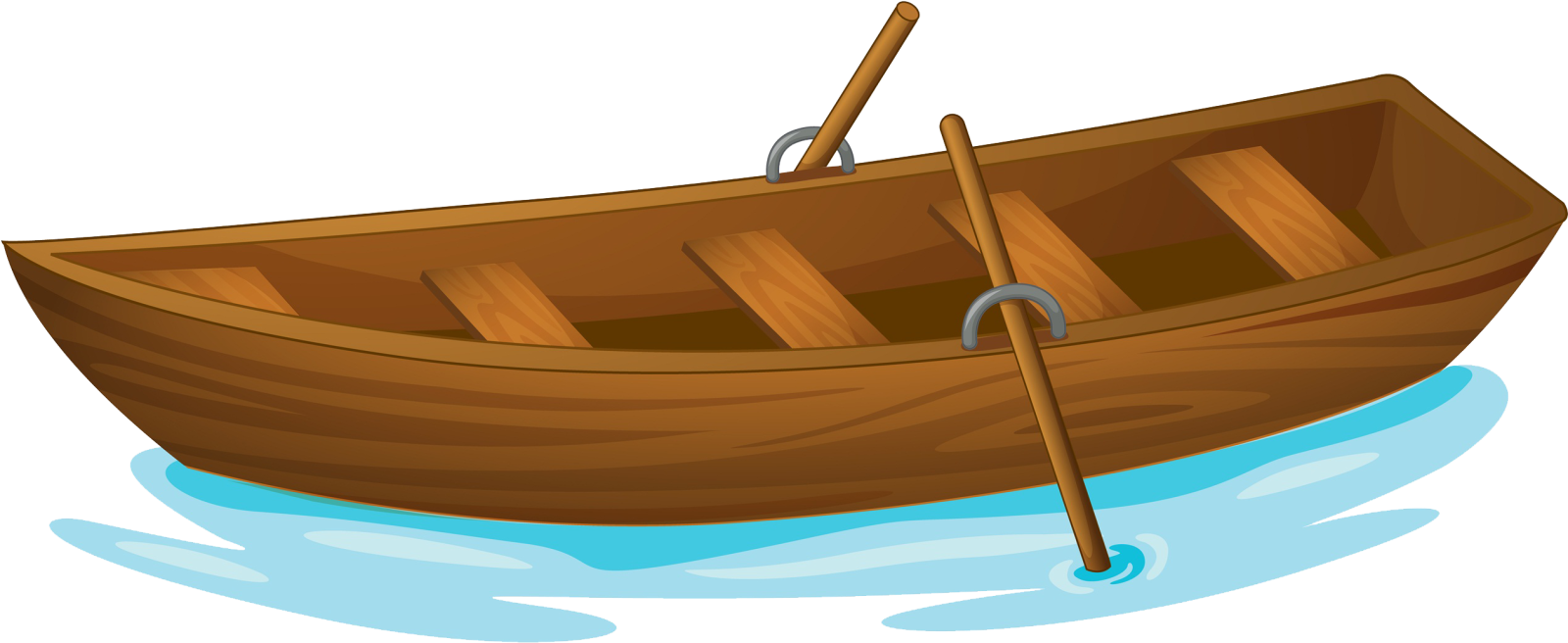a wooden boat on the water