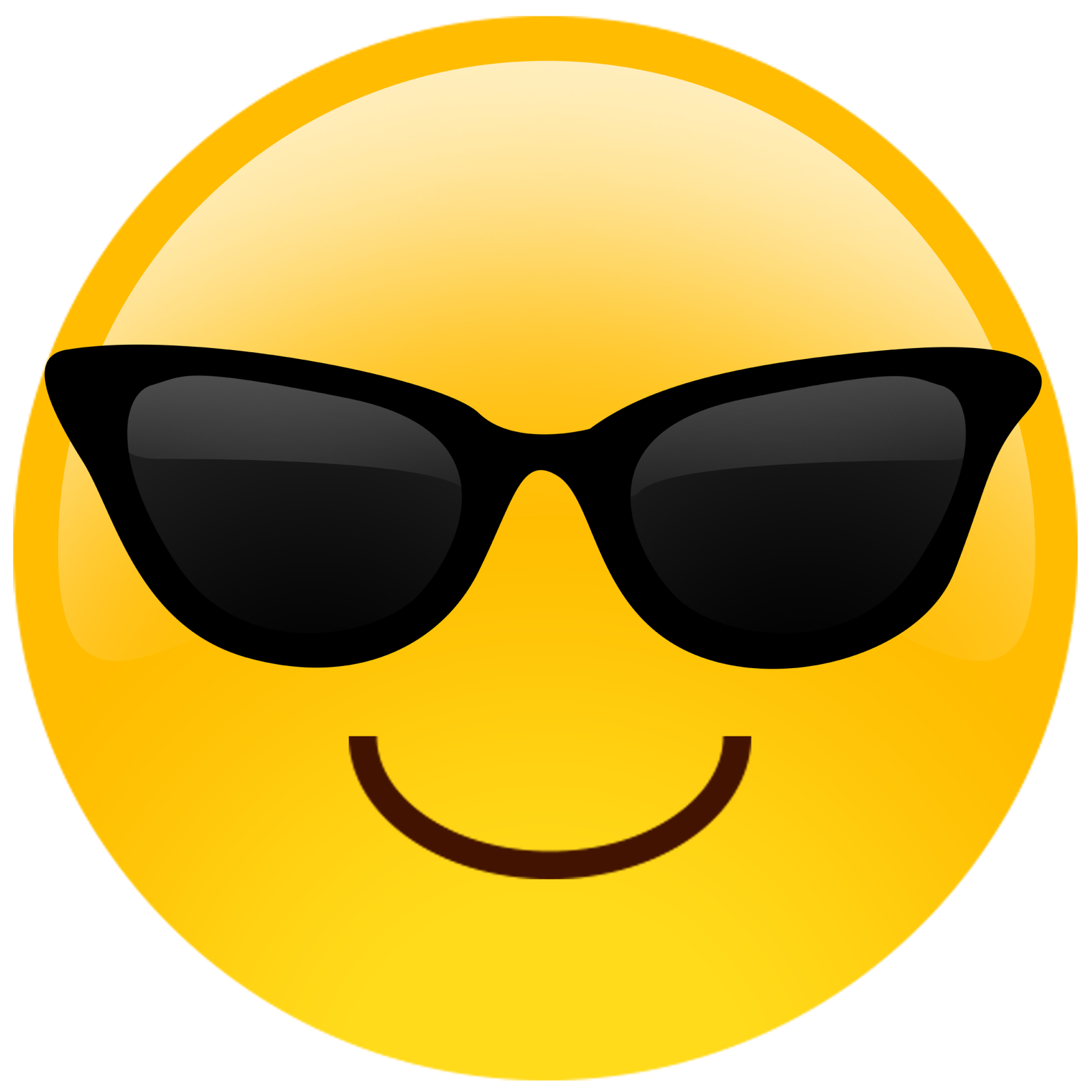 a yellow smiley face with sunglasses on it