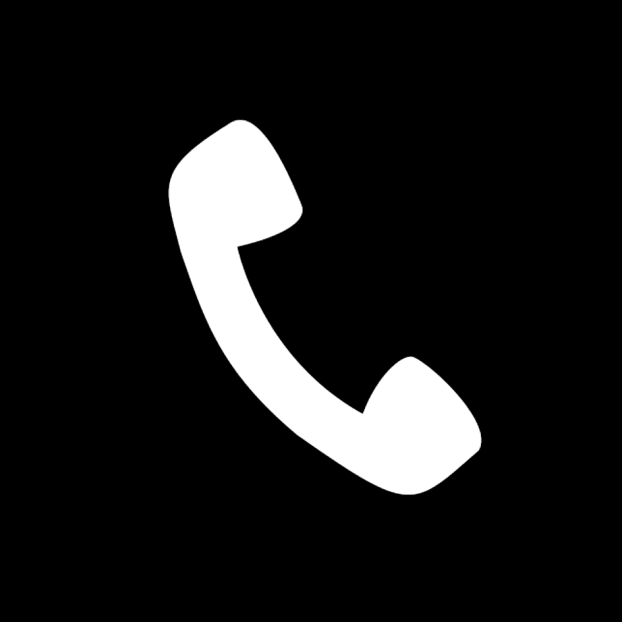 a phone icon on a black background