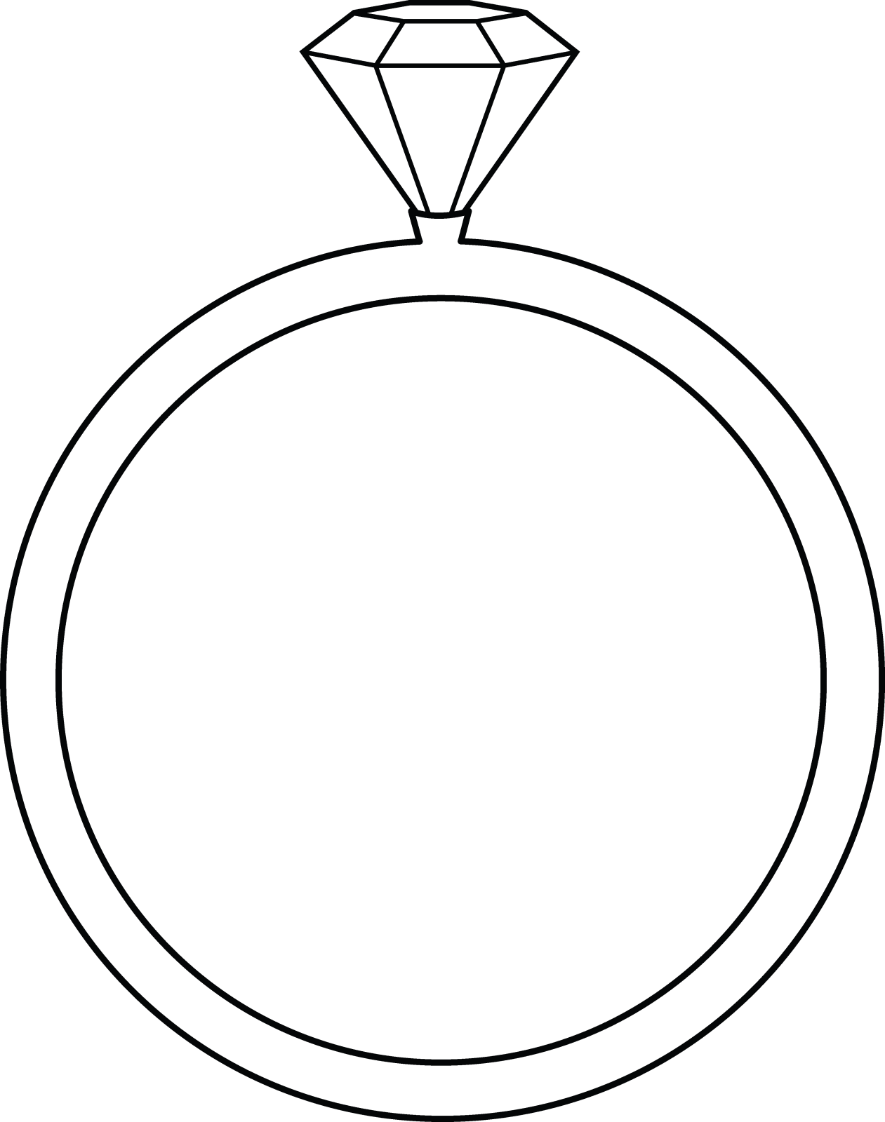 a diamond ring coloring page