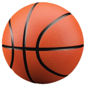 a basketball ball on a white background