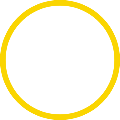 a yellow circle on a white background