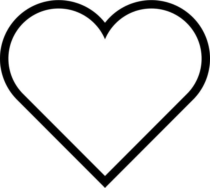 a black and white heart icon