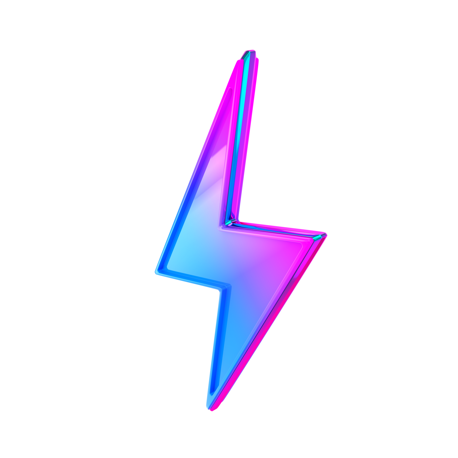 an image of a rainbow colored lightning bolt
