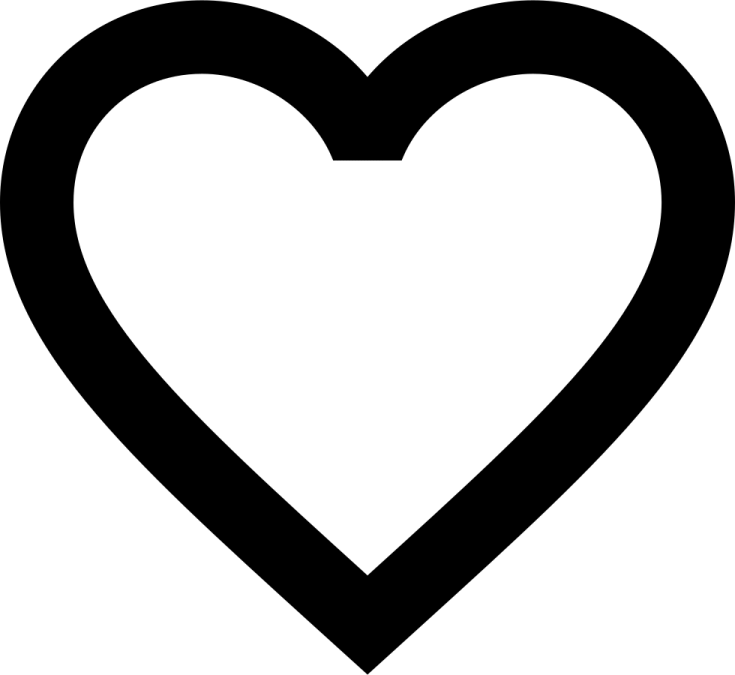 a black and white heart icon
