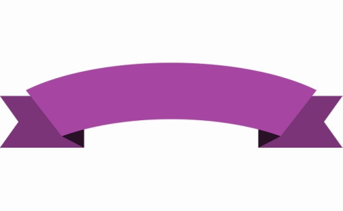 a purple ribbon on a white background