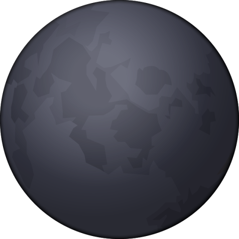 a black ball with stars on it